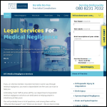 Screen shot of the Brindley, Twist, Tafft & James Medical Negligence website.