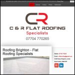 Screen shot of the C&R Flat Roofing website.