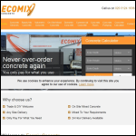 Screen shot of the Ecomix Concrete website.
