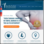 Screen shot of the Back & Active Osteopaths website.