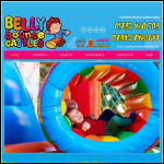 Screen shot of the belly bounce castles website.