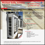 Screen shot of the Michael Eddy Joinery website.