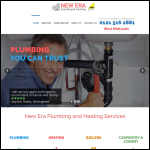 Screen shot of the New Era Plumbing & Heating website.