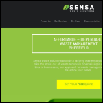 Screen shot of the Sensa Waste Solutions Ltd website.