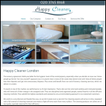 Screen shot of the Happy Cleaner London website.