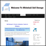 Screen shot of the Whiteball Self Storage website.