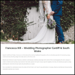 Screen shot of the Francesca Hill Photography website.