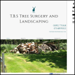 Screen shot of the T.B.S Tree Surgery and Landscaping website.