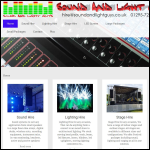 Screen shot of the Sound And Light Guys website.