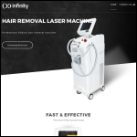 Screen shot of the Infinity Diode Laser Hair Removal Machines website.