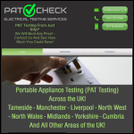 Screen shot of the PAT-Check Electrical Testing Services website.