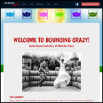 Screen shot of the Bouncing Crazy Bouncy Castle Hire website.