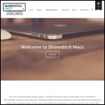 Screen shot of the Shoreditch Macs website.