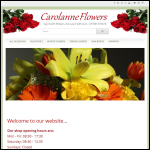 Screen shot of the Carolanne Flowers Milton Keynes website.