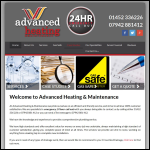 Screen shot of the Advanced Heating and Maintenance website.