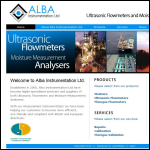Screen shot of the Alba Instrumentation Ltd website.