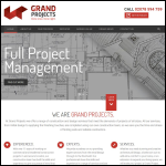Screen shot of the Grand Projects (Building Contractors) website.