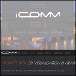 Screen shot of the ICOMM 3D Design website.