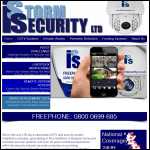 Screen shot of the iStorm Security Ltd website.