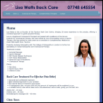 Screen shot of the Lisa Watts Pain Clinic website.
