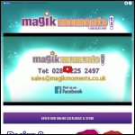 Screen shot of the Magik Moments website.