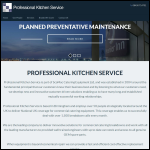 Screen shot of the Professional Kitchen Service Ltd website.