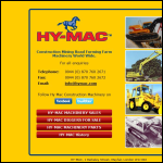 Screen shot of the HY-MAC website.