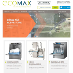 Screen shot of the Ecomax Catering website.