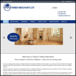 Screen shot of the Fraser's Timber Merchants Ltd website.