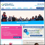 Screen shot of the ProjectScotland website.