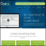 Screen shot of the Qualtrax Europe Ltd website.
