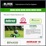 Screen shot of the Blade Machinery Ltd website.