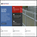 Screen shot of the Paramount Steel Fence website.