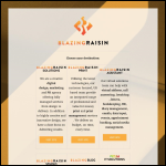Screen shot of the Blazing Raisin website.