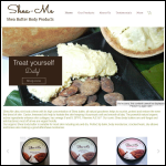 Screen shot of the Shea-Me website.