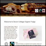 Screen shot of the Devon Cottage Organic Fudge website.