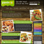 Screen shot of the Panino Breads website.