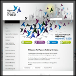 Screen shot of the Pigeon Netting Systems.Com Ltd website.