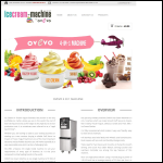 Screen shot of the ovevo ice cream machine website.