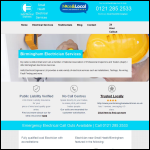 Screen shot of the Small Heath Electrical Services website.