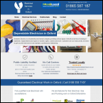 Screen shot of the Electrical Services in Oxford website.
