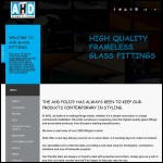 Screen shot of the AHD Glass Fittings website.