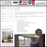 Screen shot of the Sigma Construction UK website.