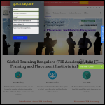 Screen shot of the Software placement training institute in Bangalore website.