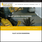 Screen shot of the Blast Access Engineering website.