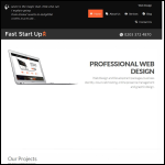 Screen shot of the Fast Start Up website.