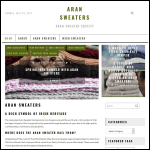 Screen shot of the Aran Sweaters website.