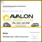 Screen shot of the AvalonCabs website.
