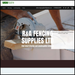Screen shot of the R&A Fencing Supplies Ltd website.