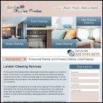 Screen shot of the London Cleaning Services website.